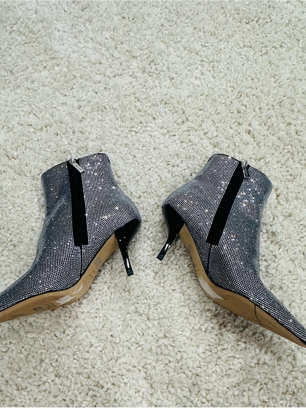 NEW Michael Kors Selina Crystal Pointed Toe Booties Sparkle Glam Size 9.5 - Picture 7 of 13